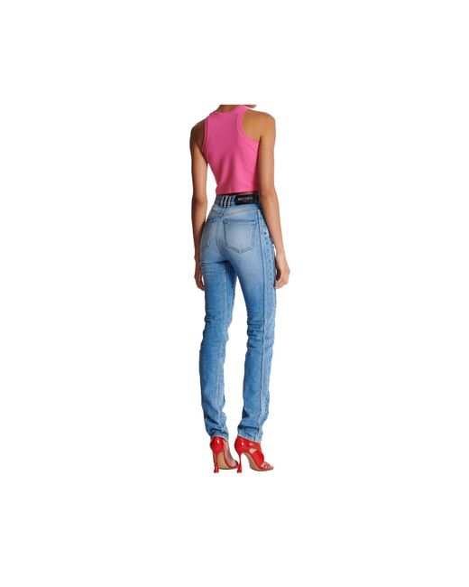 Balmain Blue Belt-Loop Jeans