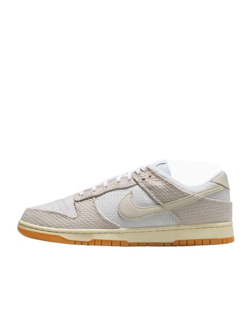 Nike White Dunk Low Retro Low-Top Sneakers for men