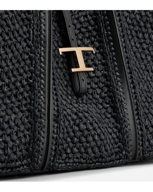 Tod's Black Timeless Woven Tote Bag