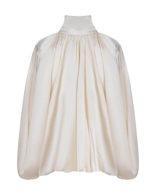 ROTATE BIRGER CHRISTENSEN Gray Sheer Gathered Bomber Jacket