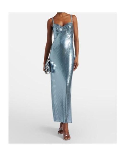 Rabanne Blue Chainmail Gown