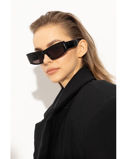 Balenciaga White Eyewear Edgy Rectangle Framed Sunglasses for men
