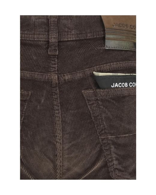 Jacob Cohen Gray Slim Corduroy Pants for men