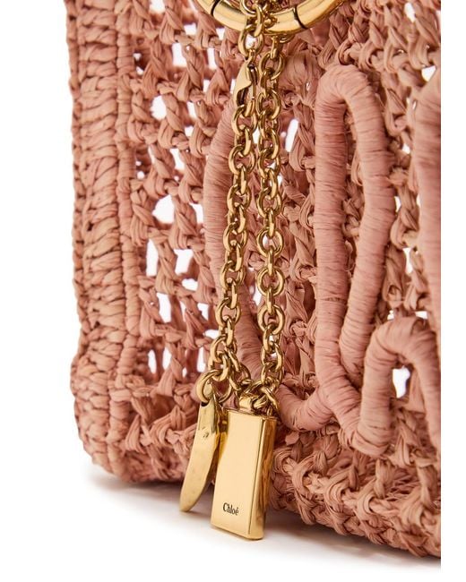 Chloé Brown Straw Tote Bag