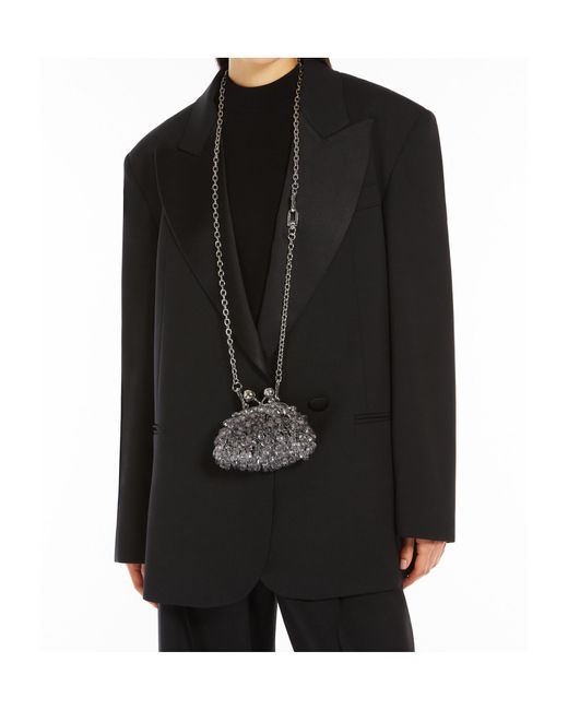 Weekend by Maxmara Gray Pasticcino Beaded Bag