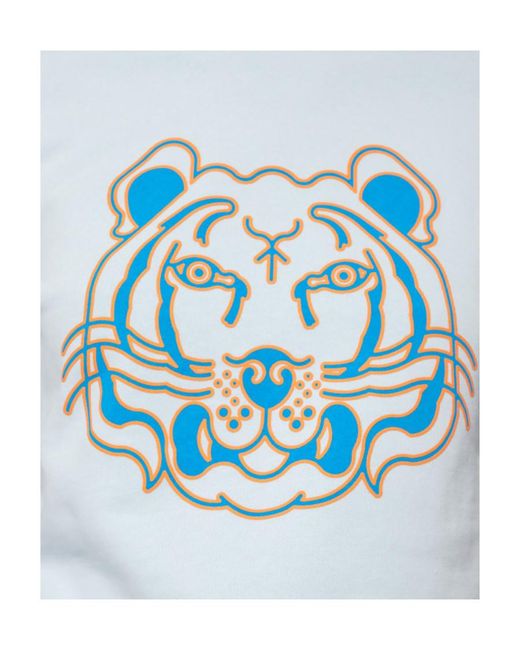 KENZO Blue Tiger-Print Sweatshirt