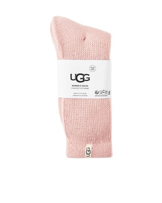 Ugg Pink Casual Mid-Calf Socks