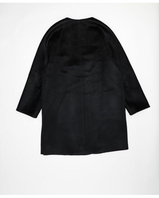 Max Mara Black Round-Necked Coat