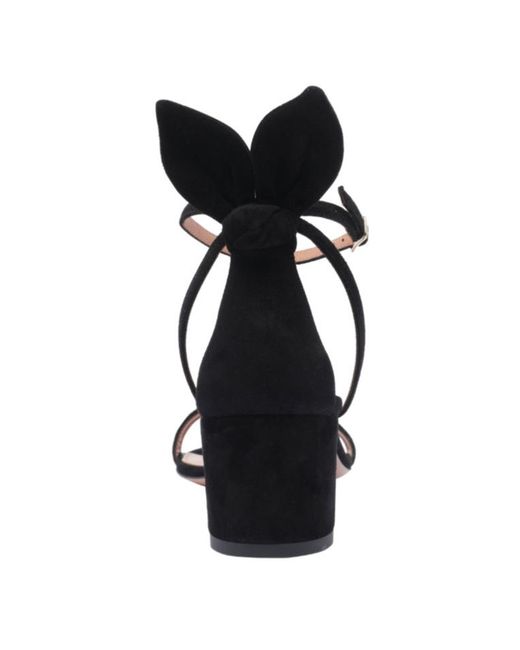 Aquazzura Metallic Bow-Tie Sandals