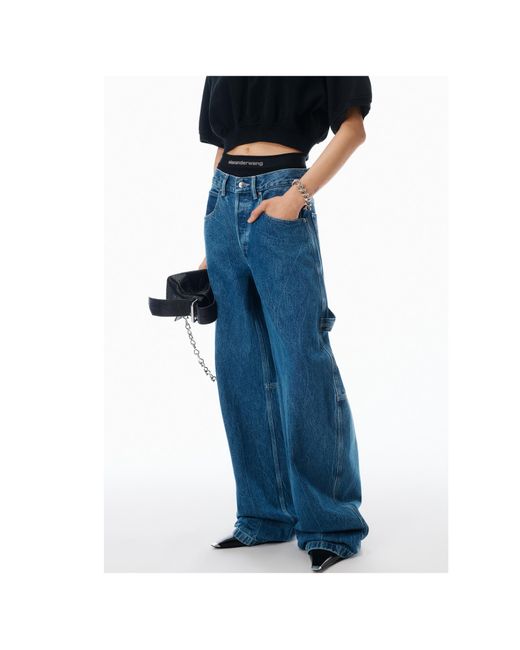 Alexander Wang Blue Boxer Insert Jeans
