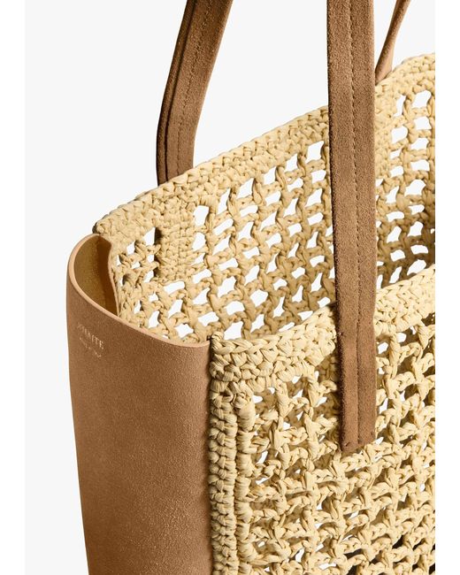 Khaite Metallic Small Zoe Woven-Panel Tote Bag