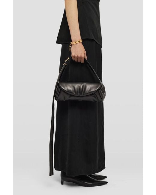 Jil Sander Black Cannolo Padded Small Shoulder Bag