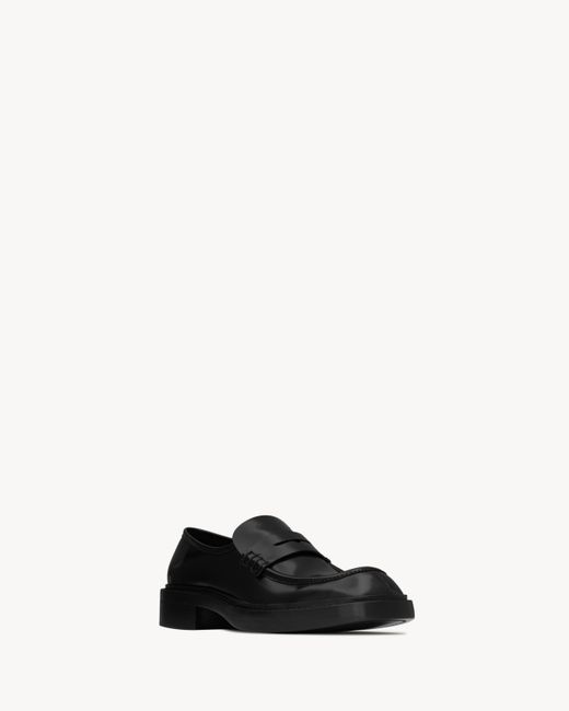 Saint Laurent Black Harvey Loafers for men