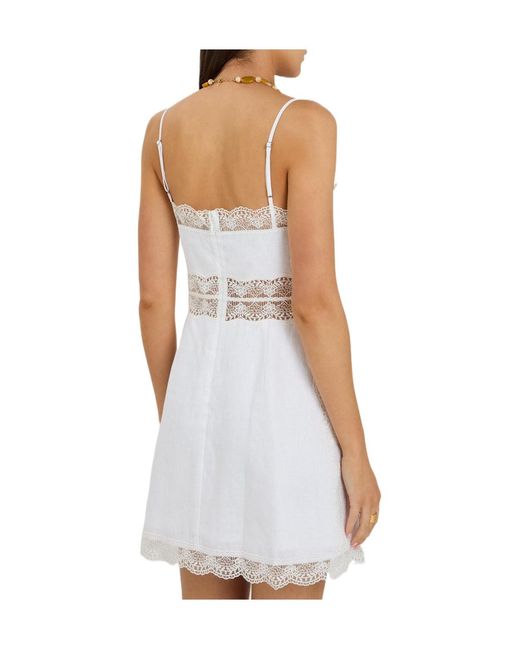 Staud White Comfortable Square Neck Dress