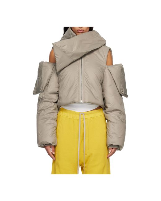 Rick Owens Gray Covertible Jacket