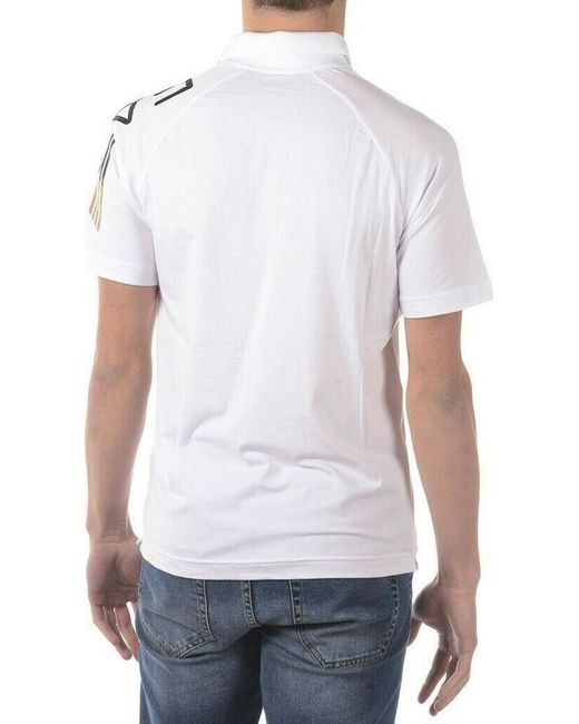 EA7 White Logo Polo Shirt for men