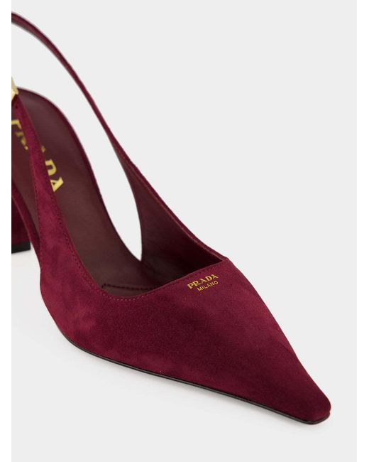 Prada Purple Pointed-Toe High Heels