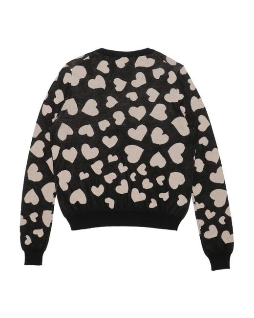 Sportmax Black Love Pattern Pullover