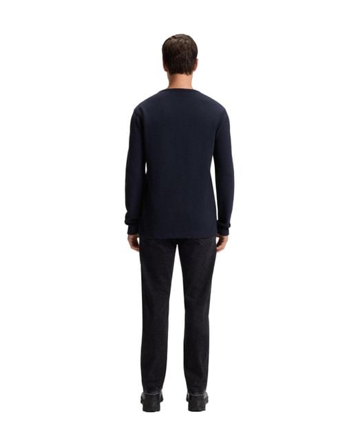 Boss Blue Crewneck Longsleeve Tshirt for men