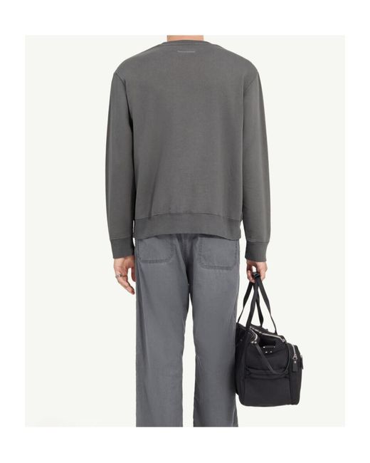 MM6 by Maison Margiela Gray Gabardine Pocket Sweatshirt for men