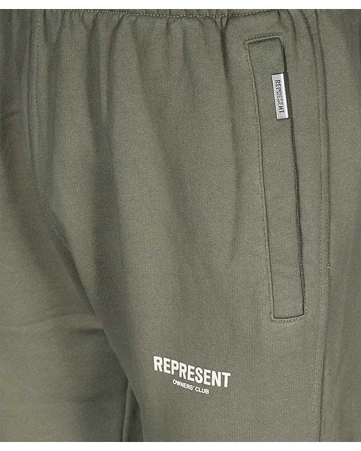 Represent Green Logo-Print Cotton Track Pants for men