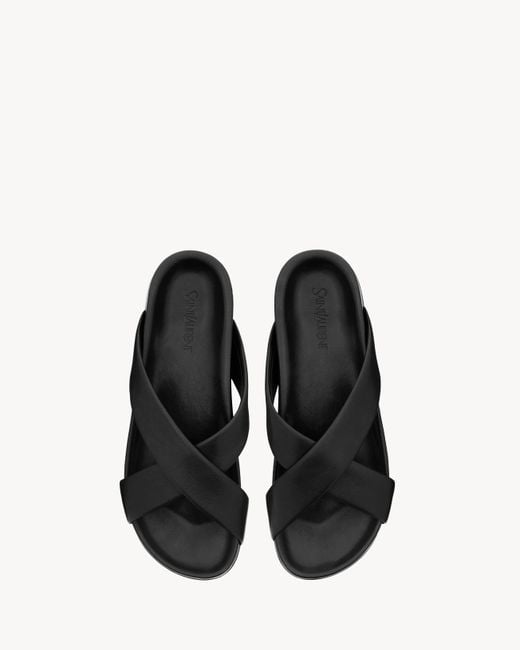 Saint Laurent Black Nichols Slip-On Slides for men