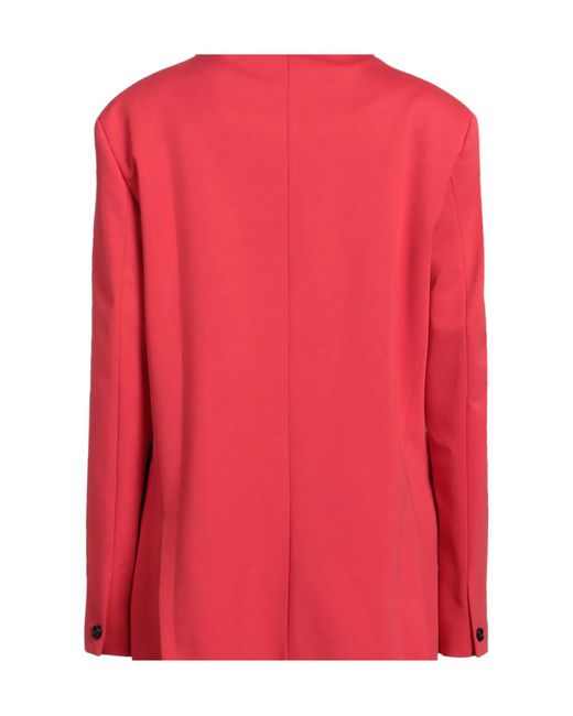 Marni Red Single-Breasted Blazer