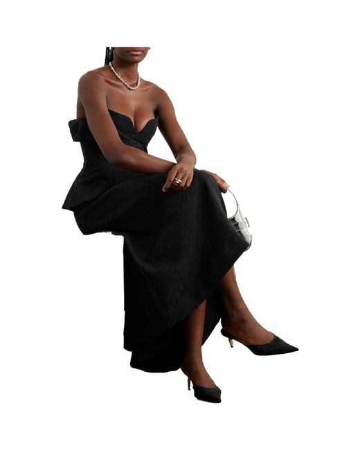 Mara Hoffman Black Bandeau Layered Bustier Top