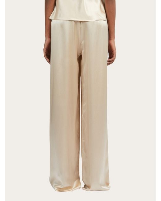 Ferragamo Natural Loose Waist Casual Pants