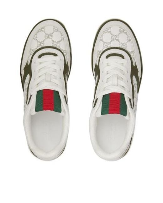 Gucci White Re-Web Sneakers for men