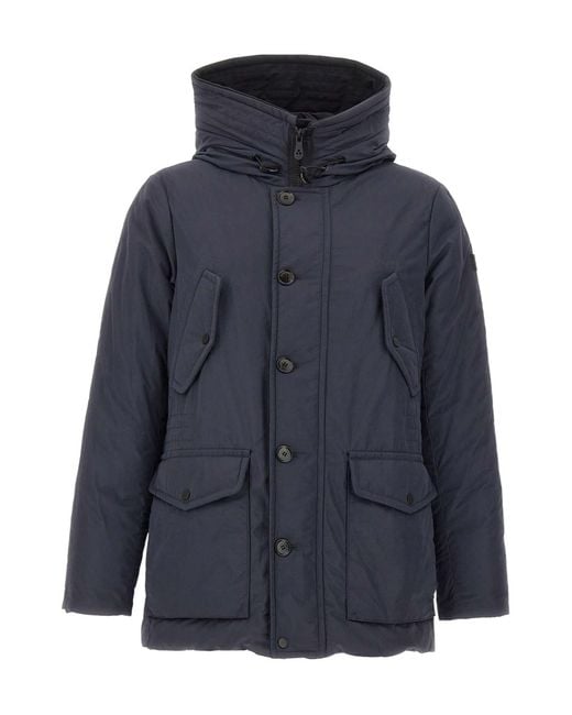 Peuterey Blue Long-Sleeved Down Jacket for men