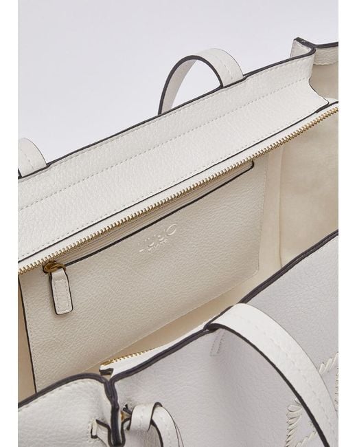 Liu Jo White Logo Detail Tote Bag