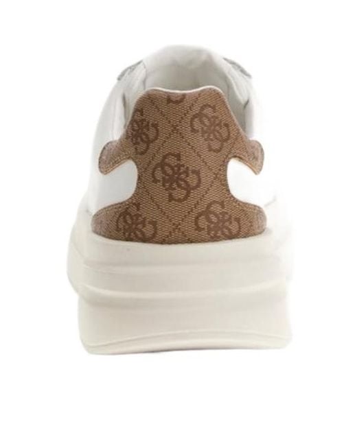 Guess White Elba 4G Logo Sneakers for men