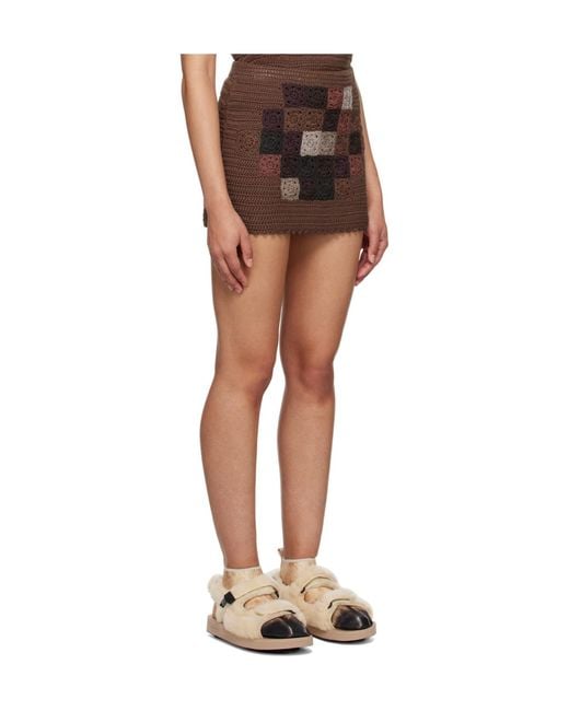 Doublet Multicolor Crocheted Short Skirt