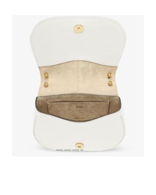 Fendi White C'Mon Small Satchel Bag