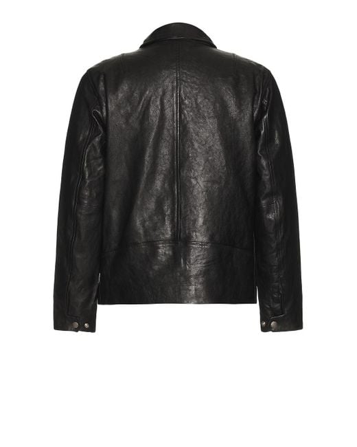 Rag & Bone Black Long Sleeve Leather Jacket for men