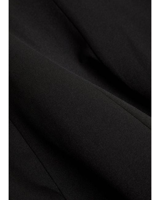 Staud Black Ellie Panelled Cotton-Blend Mini Dress