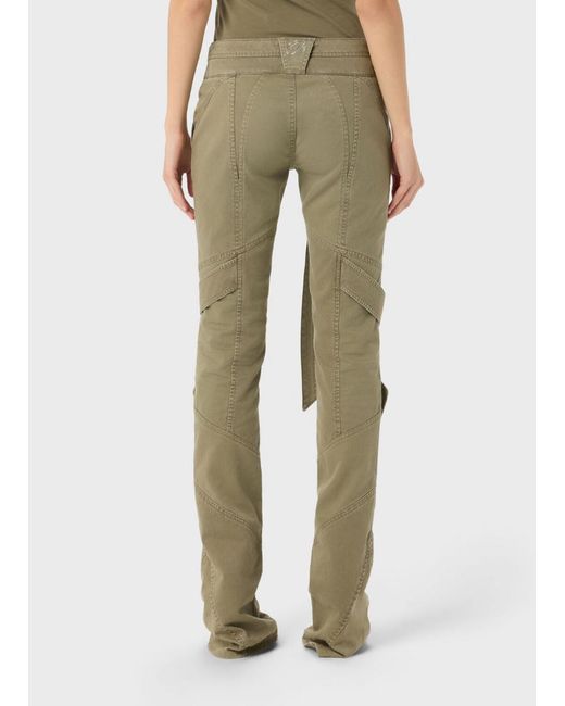 Blumarine Green Belted Trousers
