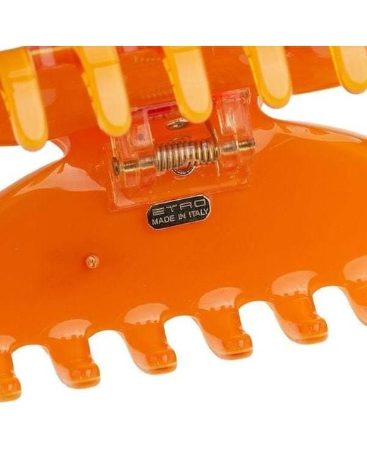 Etro Orange Logo Hair Accessories