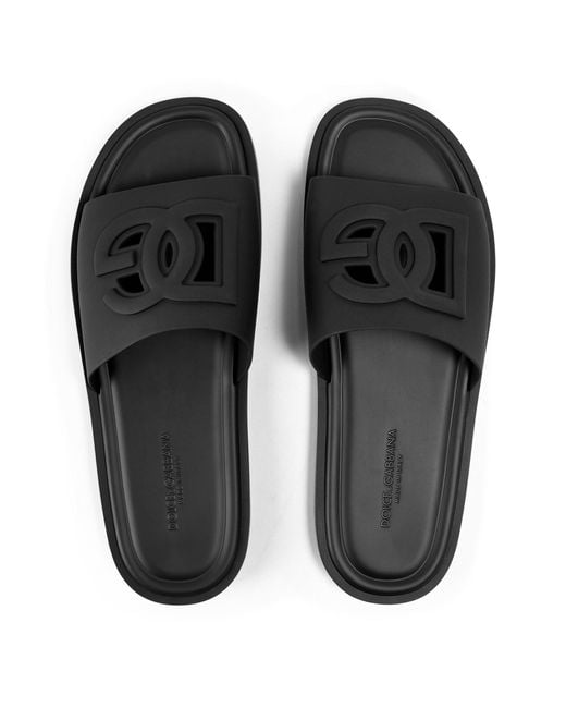 Undercover Black Solid Color Slippers for men