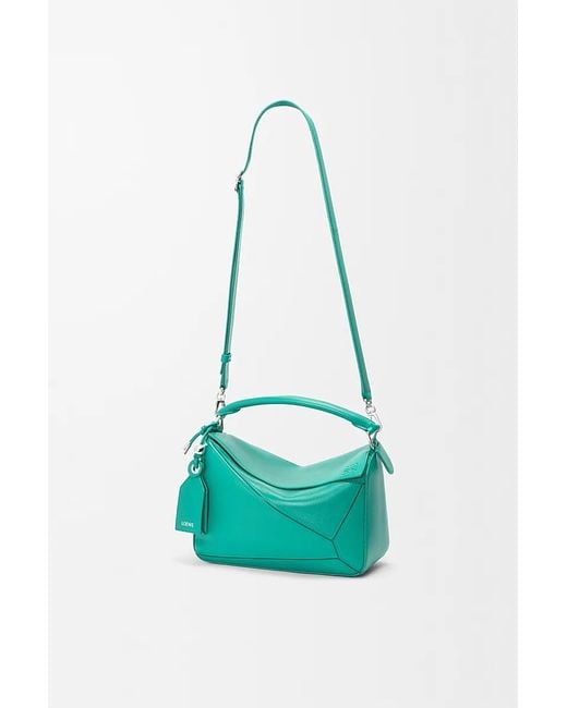 Loewe Green Small Featherlight Puzzle Bag