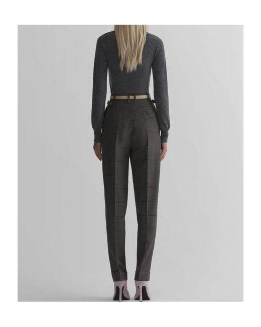 Mugler Black Cashmere V-Neck Knit Top