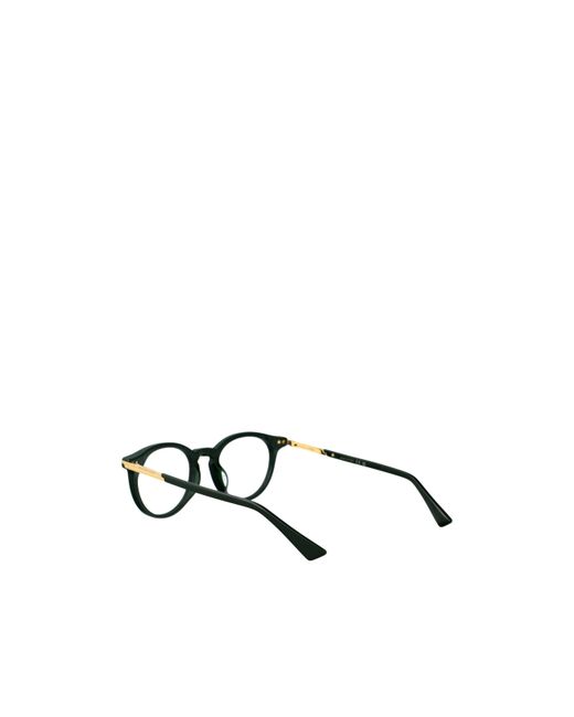 Bottega Veneta White Eyewear Round Frame Glasses for men