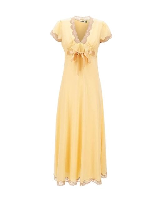 Rixo Metallic Short-Sleeved Dress