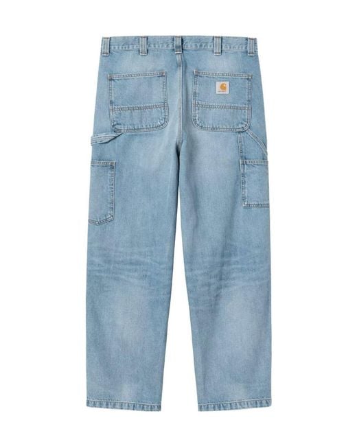 Carhartt Blue Og Double Knee Denim Trousers for men