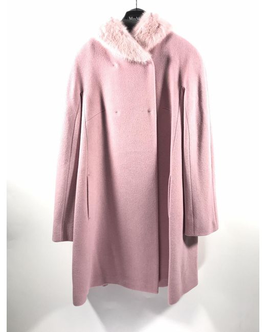 Max Mara Pink Long-Sleeved Coat
