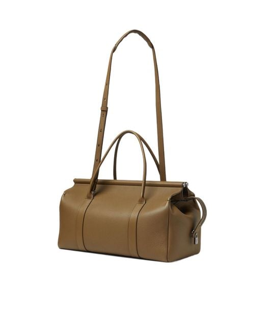Loro Piana Brown Loom Weekender Travel Bag L42 for men
