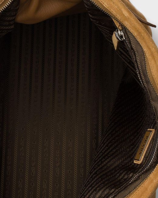 Prada Brown Bonnie Suede Tote Bag for men