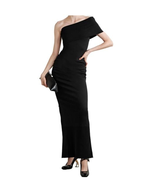 Solace London Black London Lana Off-The-Shoulder Dress