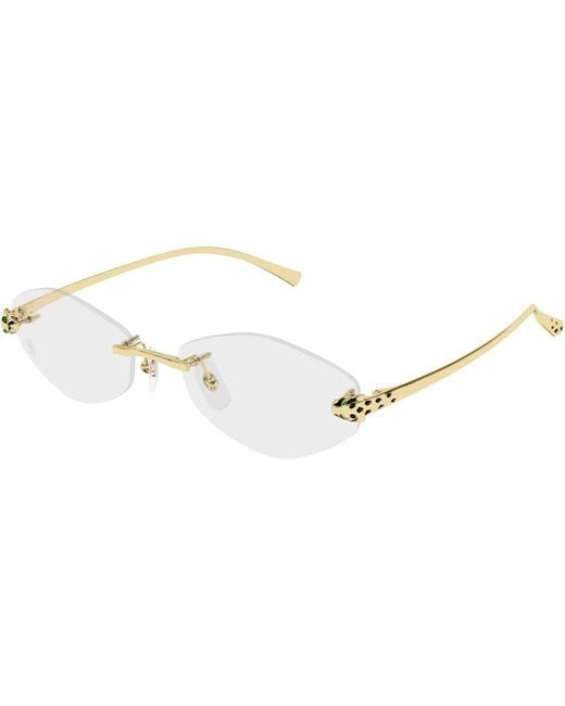 Cartier White Cat Eye Frame Glasses